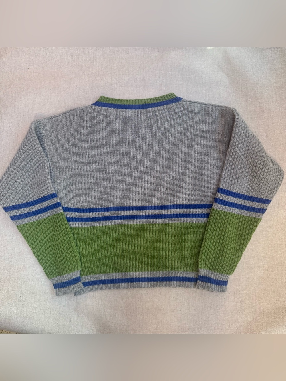 Danielle Guizio Oversized Varsity V-Neck Sweater S/XS | Worn by Zendaya Euphoria - Picture 4 of 6